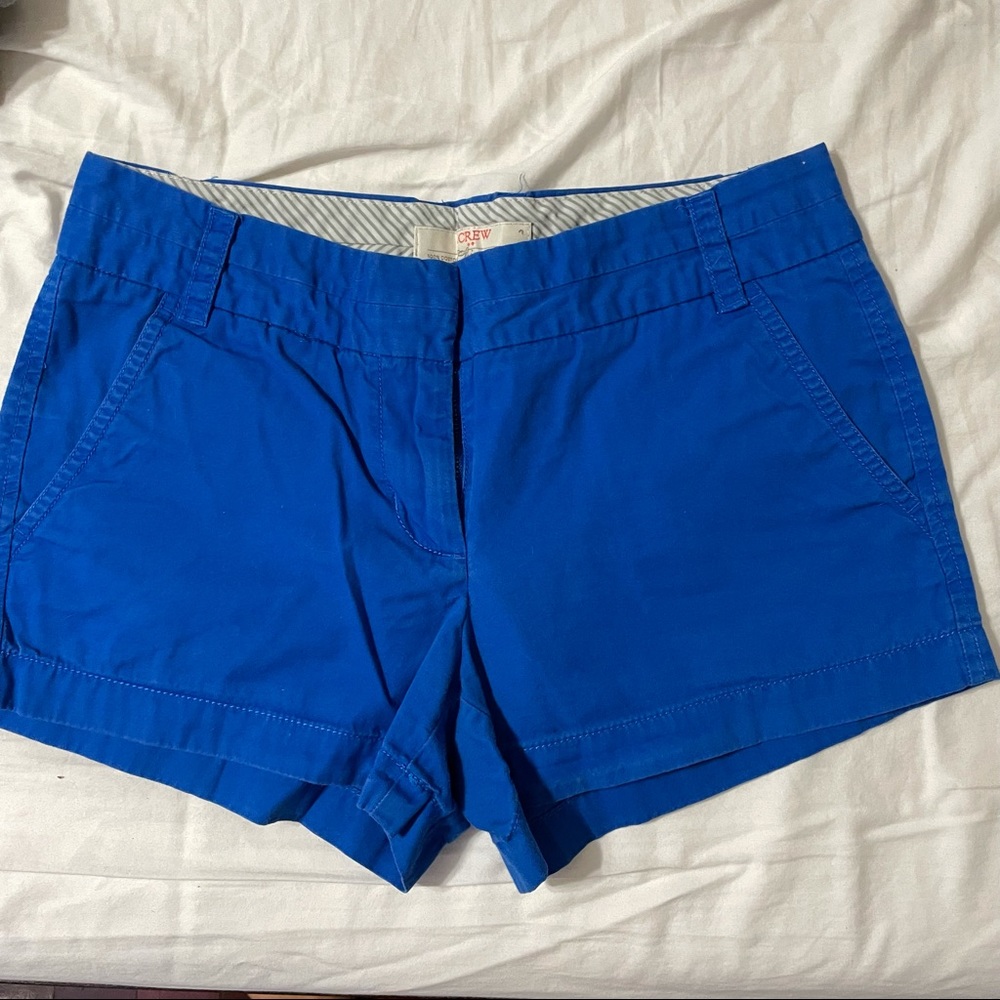 J crew linen chino shorts 100% cotton jcrew blue